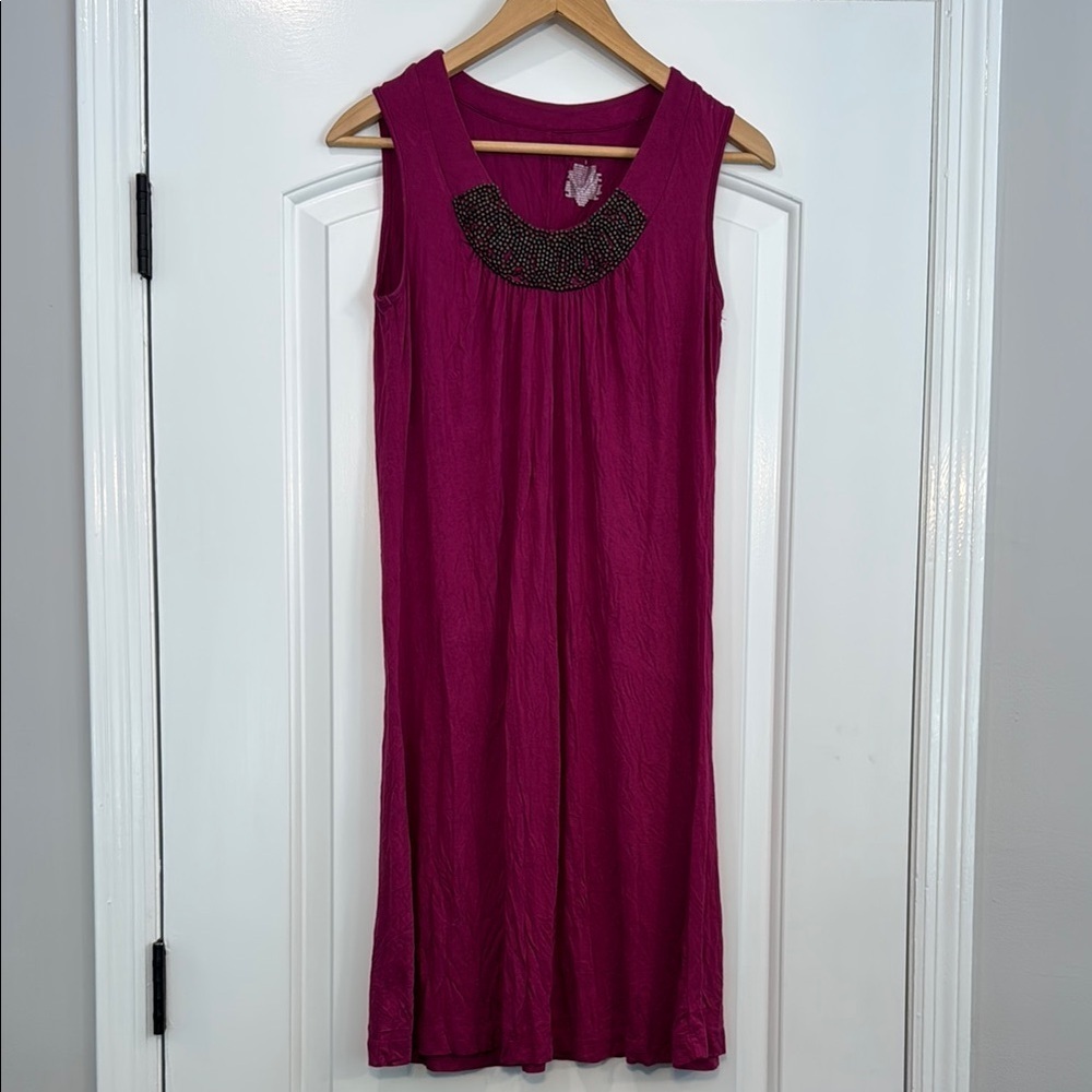 ⚫️ St. John’s Bay Magenta Sleeveless Dress Size Small